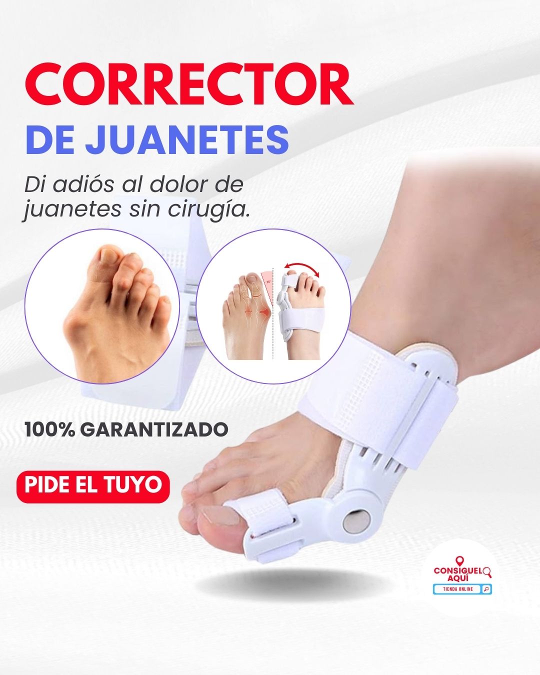 CORRECTOR DE JUANETE-ALIVIA EL DOLOR