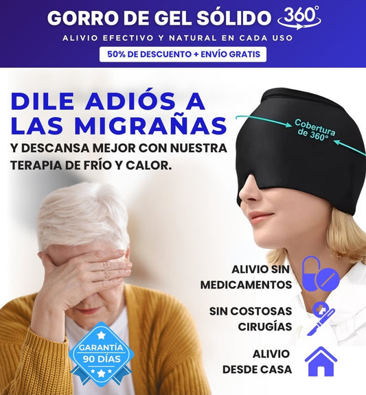 GORRO DE GEL SOLIDO PARA LA MIGRAÑA