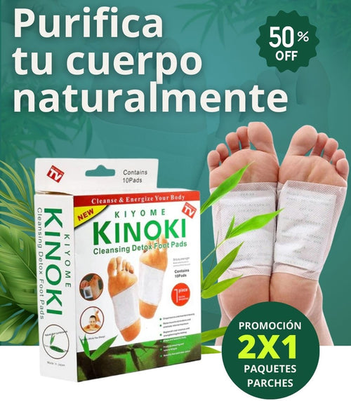 PARCHES KINOKI PAGA 1 CAJA Y LLEVA 2 - LIMPIA TU CUERPO